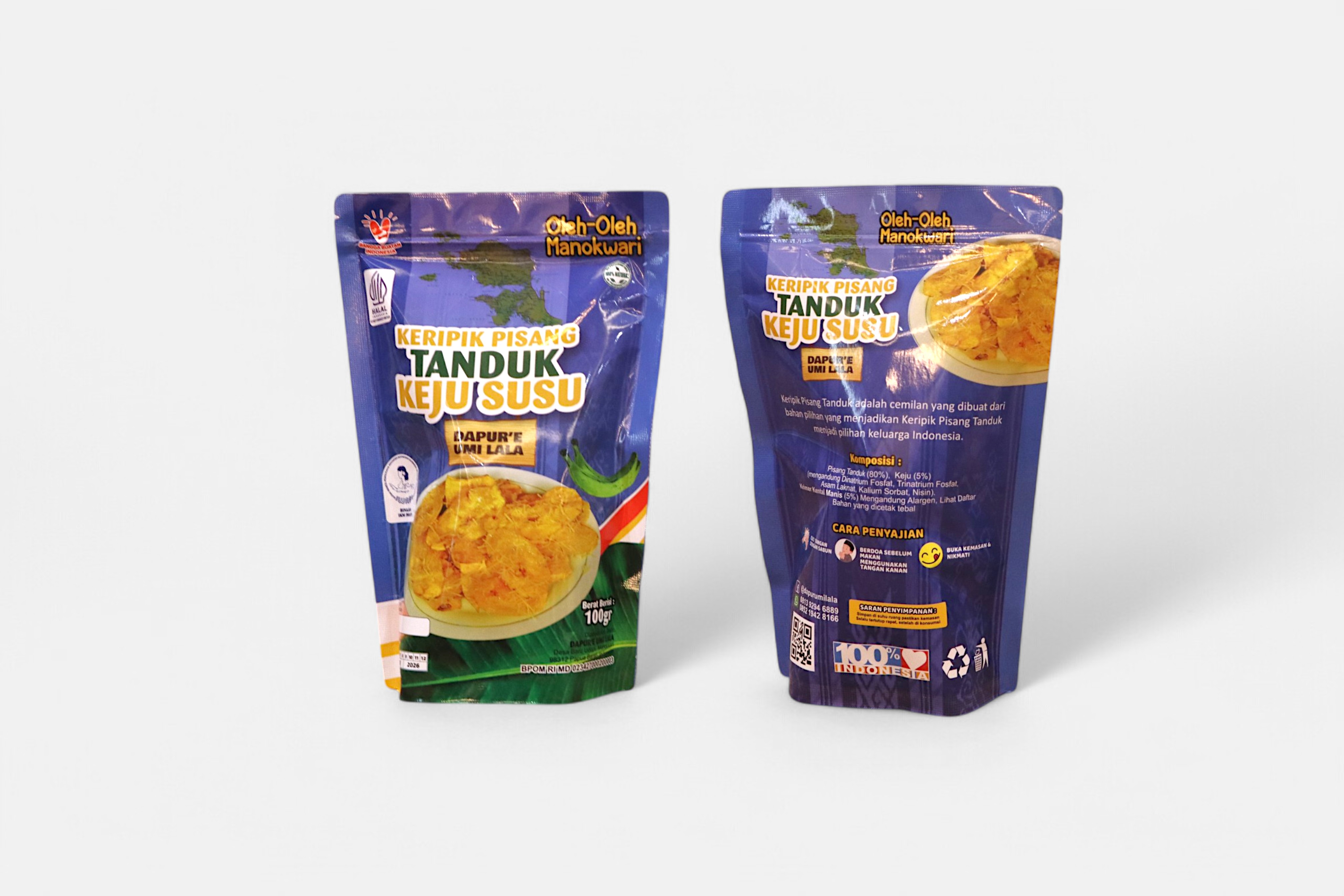 Keripik Pisang Tanduk Keju Susu 100g
